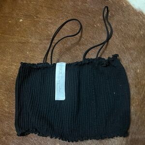M/L black  ribbed bralet